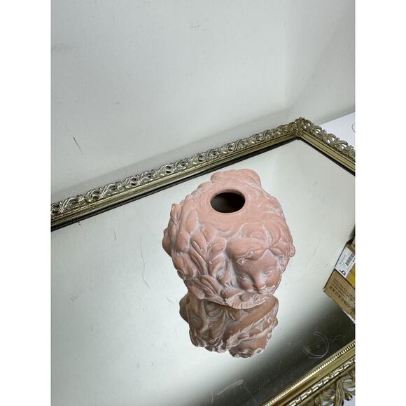 Vintage Floral Cherub Candlestick Holder Cast Resin Angel Cherub Candle Holder - Picture 5 of 8